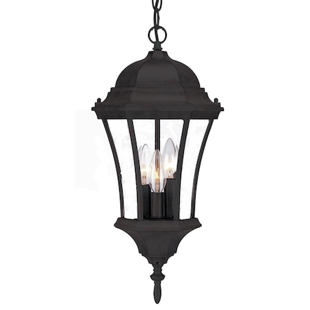 Estallar 19.5 x 9.5 x 9.5 in. Bryn Mawr 3-Light Matte Black Hanging Light ES3651294